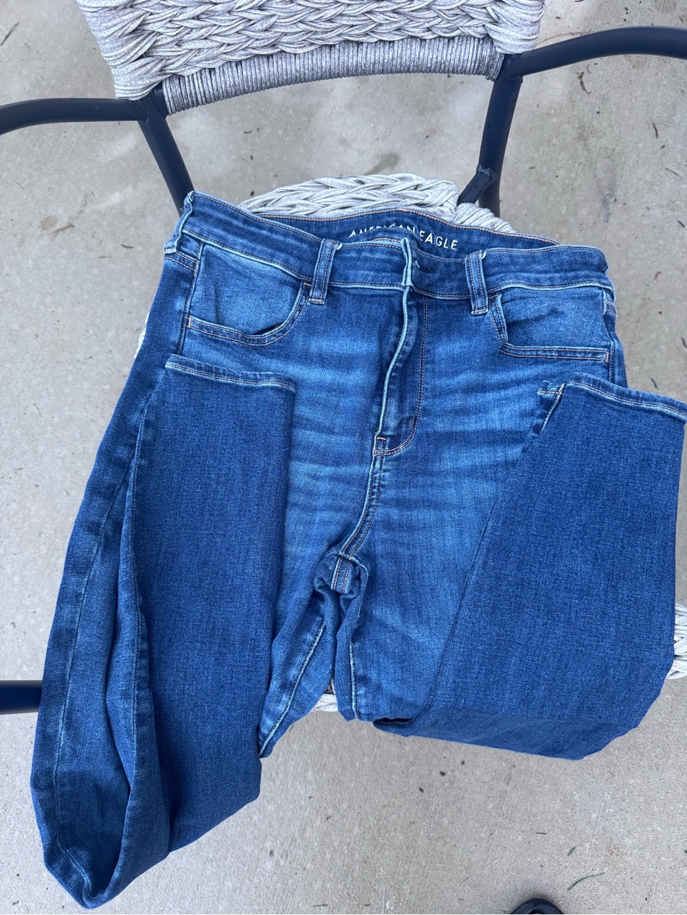 American Eagle Outfitters Women's Dark Blue Skinny Jeans